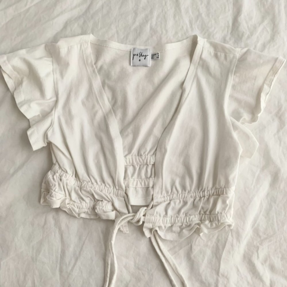 Princess Polly White Crop Top